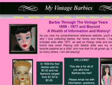 Tablet Screenshot of myvintagebarbies.com
